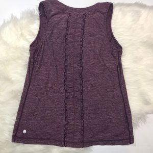 lululemon athletica Tops - Lululemon Ruffled Heathered Purple Dash Tank lululemon athletica Tops - Lululemon Ruffled Heathered Purple Dash Tank